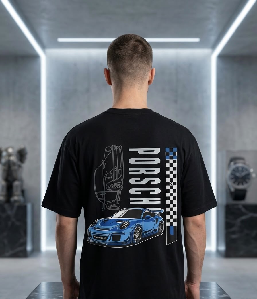 "PORSCHE" Inspired Oversized T-Shirt